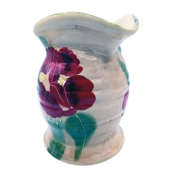 Fleur Rustique Pitcher Ambiance Collection 7" Discontinued Poppy Nanette Vacher - Picture 8 of 15